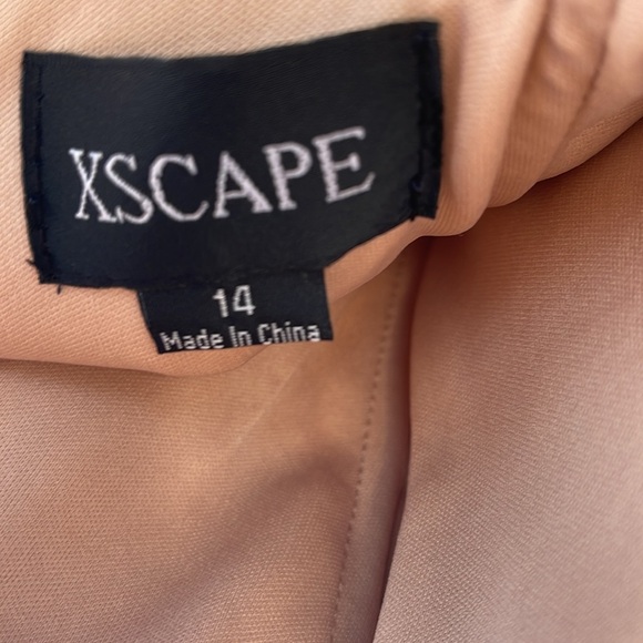 XSCAPE - Strapless Applique Tiered Mesh Ruffle Gown - Picture 16 of 16